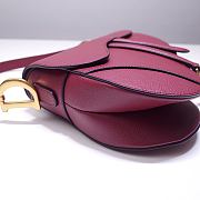 Forubags Dior Saddle Grained Leather White Red - 6816 - 21x18x5 cm - 3