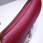 Forubags Dior Saddle Grained Leather White Red - 6816 - 21x18x5 cm - 5