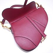 Forubags Dior Saddle Grained Leather White Red - 6816 - 21x18x5 cm - 6