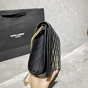 Forubags YSL Becky Diamond Quilted Lambskin Chain Bag Black - 629246 - 25x17x7 cm - 5