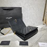 Forubags YSL Becky Diamond Quilted Lambskin Chain Bag Black - 629246 - 25x17x7 cm - 4