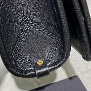 Forubags YSL Becky Diamond Quilted Lambskin Chain Bag Black - 629246 - 25x17x7 cm - 3