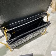 Forubags YSL Becky Diamond Quilted Lambskin Chain Bag Black - 629246 - 25x17x7 cm - 2
