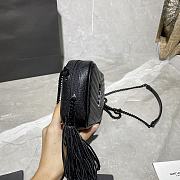 Forubags YSL Lou Mini Imported Cowhide Camera Bag Matte Logo Black  – 585040 - 18×10×5 cm - 6