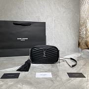 Forubags YSL Lou Mini Imported Cowhide Camera Bag Silver Logo Black  – 585040 - 18×10×5 cm - 1