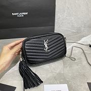 Forubags YSL Lou Mini Imported Cowhide Camera Bag Silver Logo Black  – 585040 - 18×10×5 cm - 6