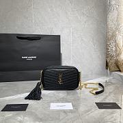 Forubags YSL Lou Mini Imported Cowhide Camera Bag Gold Logo Black  – 585040 - 18×10×5 cm - 1