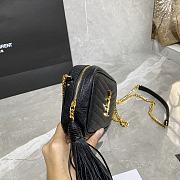Forubags YSL Lou Mini Imported Cowhide Camera Bag Gold Logo Black  – 585040 - 18×10×5 cm - 3