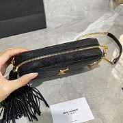 Forubags YSL Lou Mini Imported Cowhide Camera Bag Gold Logo Black  – 585040 - 18×10×5 cm - 4