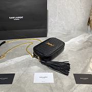 Forubags YSL Lou Mini Imported Cowhide Camera Bag Gold Logo Black  – 585040 - 18×10×5 cm - 6