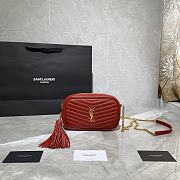 Forubags YSL Lou Mini Imported Cowhide Camera Bag Red – 585040 - 18×10×5 cm - 1