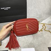 Forubags YSL Lou Mini Imported Cowhide Camera Bag Red – 585040 - 18×10×5 cm - 4