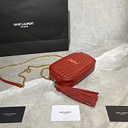 Forubags YSL Lou Mini Imported Cowhide Camera Bag Red – 585040 - 18×10×5 cm - 5