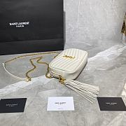 Forubags YSL Lou Mini Imported Cowhide Camera Bag White – 585040 - 18×10×5 cm - 3