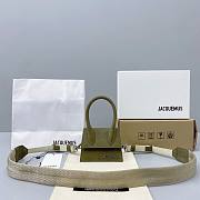 Forubags Jacquemus Explosive Mini Portable Messenger Bag Suede Olive Green – 2019 – 12x8x5 cm - 1