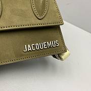 Forubags Jacquemus Explosive Mini Portable Messenger Bag Suede Olive Green – 2019 – 12x8x5 cm - 2