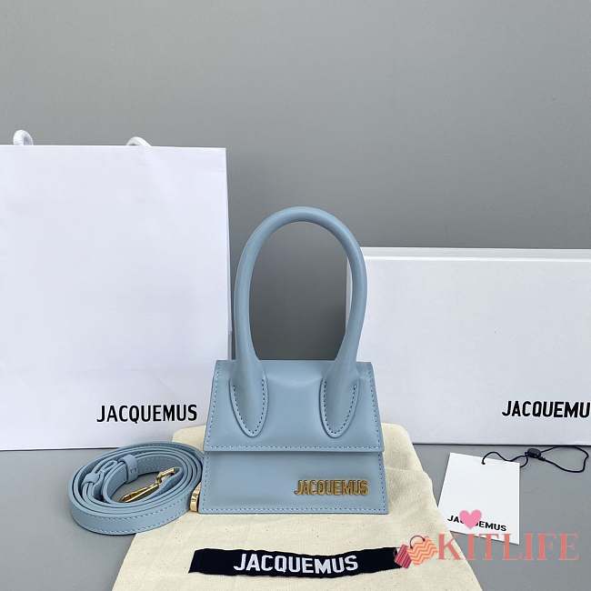 Forubags Jacquemus Mini Full Leather Blue – 2102 – 12x8x5 cm - 1