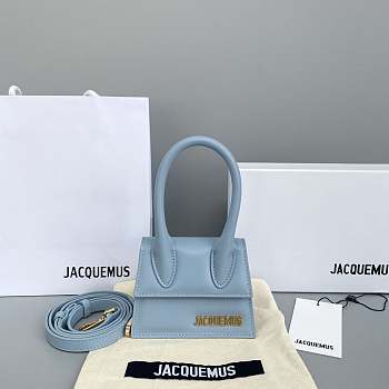 Forubags Jacquemus Mini Full Leather Blue – 2102 – 12x8x5 cm