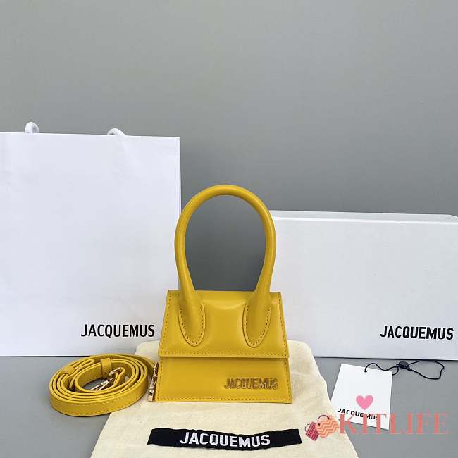 Forubags Jacquemus Mini Full Leather Yellow – 2102 – 12x8x5 cm - 1