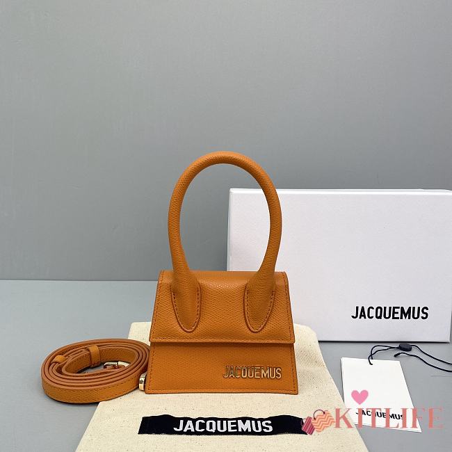 Forubags Jacquemus Mini Palm Texture Orange – 2102 – 12x8x5 cm - 1