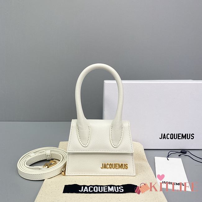 Forubags Jacquemus Mini Palm Print White – 2102 – 12x8x5 cm - 1