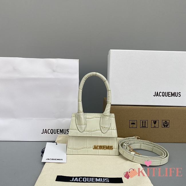 Forubags Jacquemus Mini Crocodile White – 2102 – 12x8x5 cm - 1