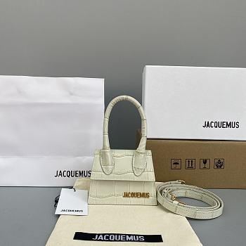 Forubags Jacquemus Mini Crocodile White – 2102 – 12x8x5 cm