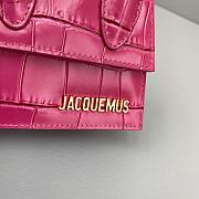 Forubags Jacquemus Mini Crocodile Rose Red – 2102 – 12x8x5 cm - 5