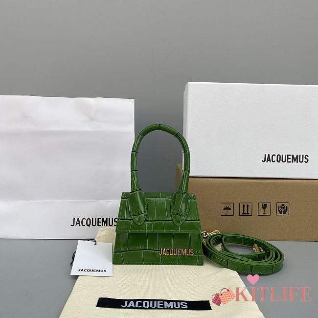 Forubags Jacquemus Mini Crocodile Green – 2102 – 12x8x5 cm - 1