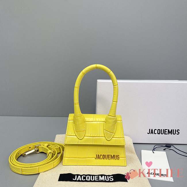 Forubags Jacquemus Mini Crocodile Yellow – 2102 – 12x8x5 cm - 1