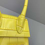 Forubags Jacquemus Mini Crocodile Yellow – 2102 – 12x8x5 cm - 5