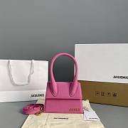 Forubags Jacquemus Medium Ox Velvet Rose Red – 2102 – 18x15.5x8 cm - 1