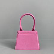 Forubags Jacquemus Medium Ox Velvet Rose Red – 2102 – 18x15.5x8 cm - 4