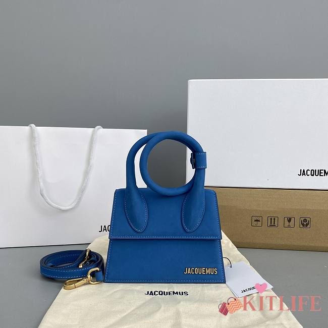Forubags Jacquemus Medium Frosted Blue – 2023 – 18x15.5x8 cm - 1