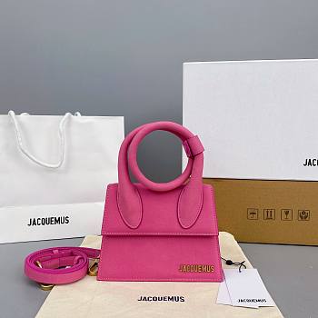 Forubags Jacquemus Medium Frosted Powder – 2023 – 18x15.5x8 cm