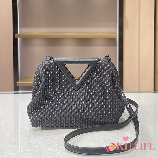 Forubags BV Triangle Bubble Calfskin Leather Bag Black – 44054 – 24×16×8 cm - 1