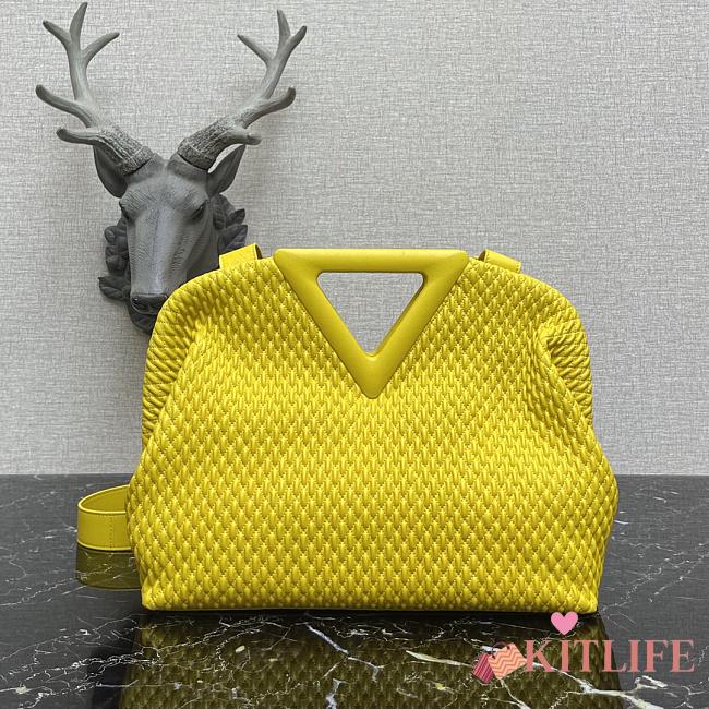 Forubags BV Triangle Bubble Calfskin Leather Bag Yellow – 440998– 35x12x6.5 cm - 1