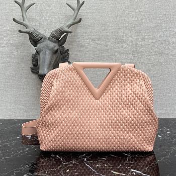 Forubags BV Triangle Bubble Calfskin Leather Bag Peachy – 440998– 35x12x6.5 cm