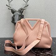 Forubags BV Triangle Bubble Calfskin Leather Bag Peachy – 440998– 35x12x6.5 cm - 5