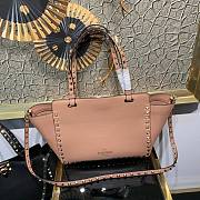 Forubags Valentino Rockstud Bag Grain Cowhide Pink – 0037A – 26×11×22cm  - 3