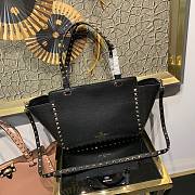 Forubags Valentino Rockstud Bag Grain Cowhide Black – 0037A – 26×11×22cm  - 2