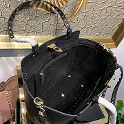Forubags Valentino Rockstud Bag Grain Cowhide Black – 0037A – 26×11×22cm  - 3