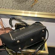 Forubags Valentino Rockstud Bag Grain Cowhide Black – 0037A – 26×11×22cm  - 4