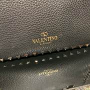 Forubags Valentino Rockstud Bag Grain Cowhide Black – 0037A – 26×11×22cm  - 5