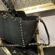 Forubags Valentino Rockstud Bag Grain Cowhide Black – 0037A – 26×11×22cm  - 6