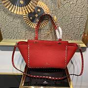 Forubags Valentino Rockstud Bag Grain Cowhide Red – 0037A – 26×11×22cm  - 2