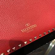Forubags Valentino Rockstud Bag Grain Cowhide Red – 0037A – 26×11×22cm  - 3