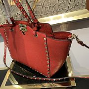 Forubags Valentino Rockstud Bag Grain Cowhide Red – 0037A – 26×11×22cm  - 6