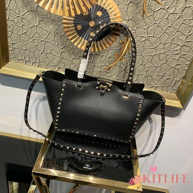 Forubags Valentino Rockstud Bag Smooth Cowhide Black – 0037B – 26×11×22cm  - 1