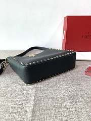 Forubags Valentino Garavani Rockstud Soft Cowhide Hobo Handbag Black – 50031S# – 27×7×25 cm - 5